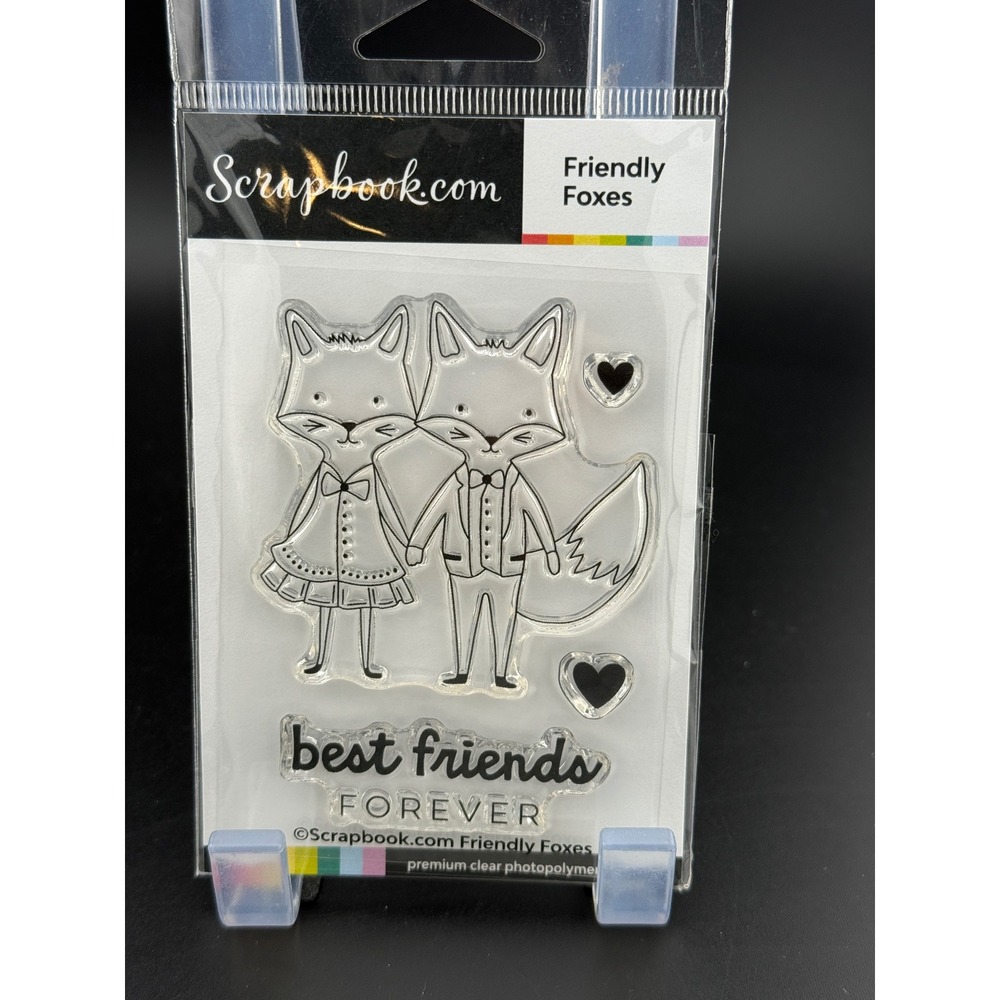 Scrapbook com Friendly Foxes Clear Photopolymer Stamp Set Best‎ Friends Forever